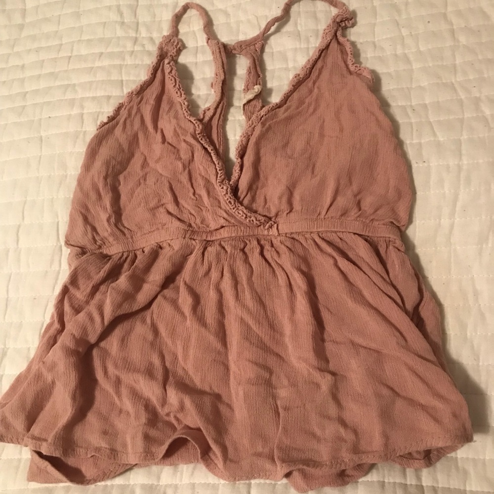 Pink tank with detail